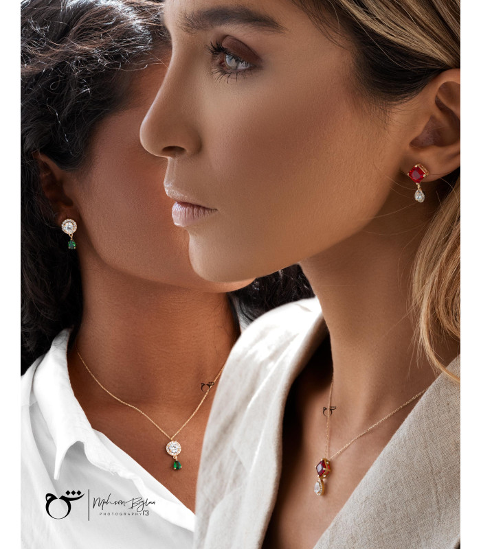 گردنبند تخمه تورمالین-گالری شیدا مجد