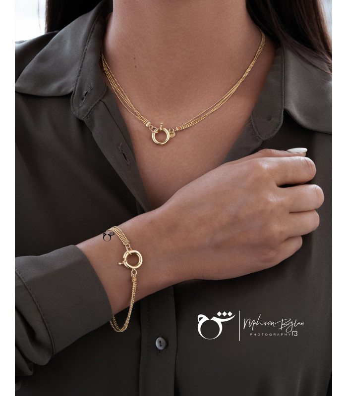 گردنبند پنی چند رشته ای - گالری شیدا مجد