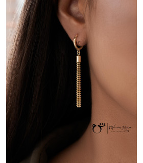 گوشواره حلقه ای طلا طرح پنی گره- گالری شیدا مجد