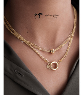 گردنبند پنی چند رشته ای - گالری شیدا مجد