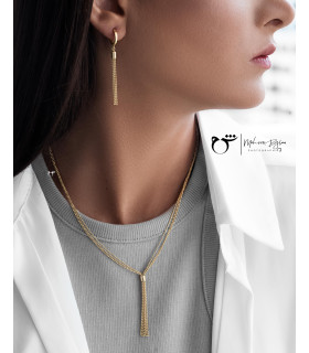 گوشواره حلقه ای طلا طرح پنی گره- گالری شیدا مجد