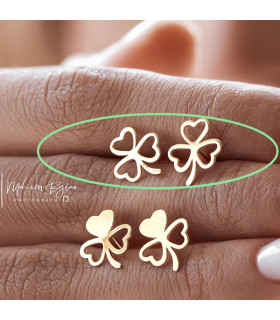 گوشواره شبدر تو خالی-گالری شیدا مجد