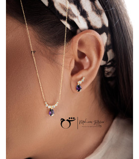 گوشواره ارمغان آماتیس-گالری شیدا مجد