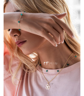 آویز شبدر توخالی-گالری شیدا مجد