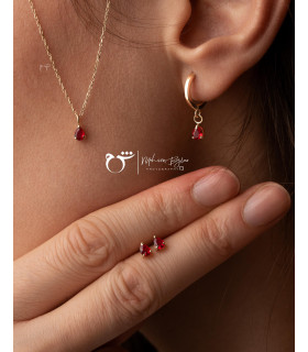 گردنبند اشک گارنت ریز - گالری شیدا مجد