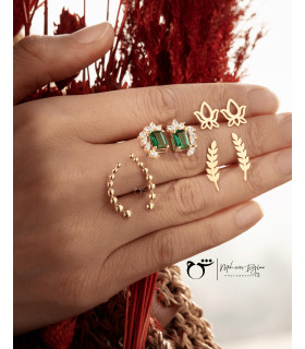 گوشواره باگت مارکیز تورمالین - گالری شیدا مجد