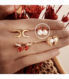 گوشواره بالیو گارنت - گالری شدا مجد