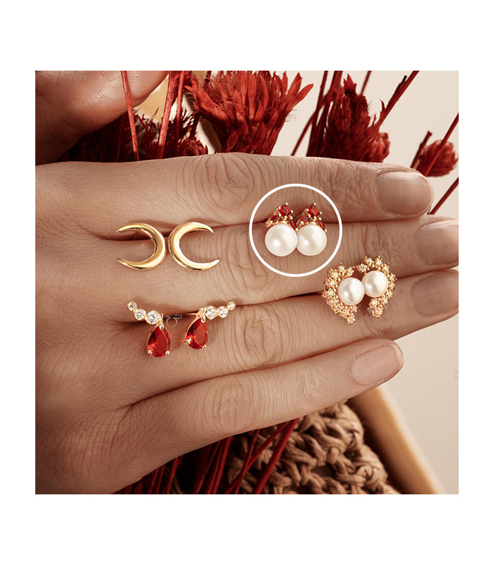 گوشواره بالیو گارنت - گالری شدا مجد