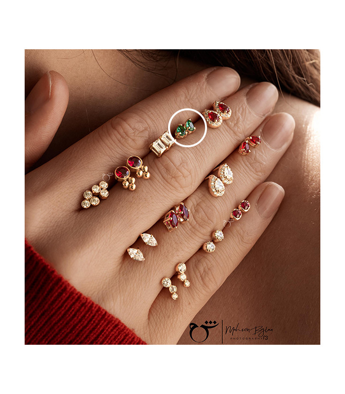 گوشواره اشک تورمالین ریز - گالری شیدا مجد