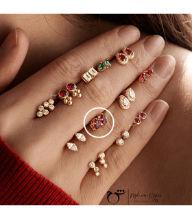 گوشواره مارکیز گارنت - گالری شیدا مجد