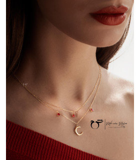 گردنبند اشک گارنت ریز - گالری شیدا مجد