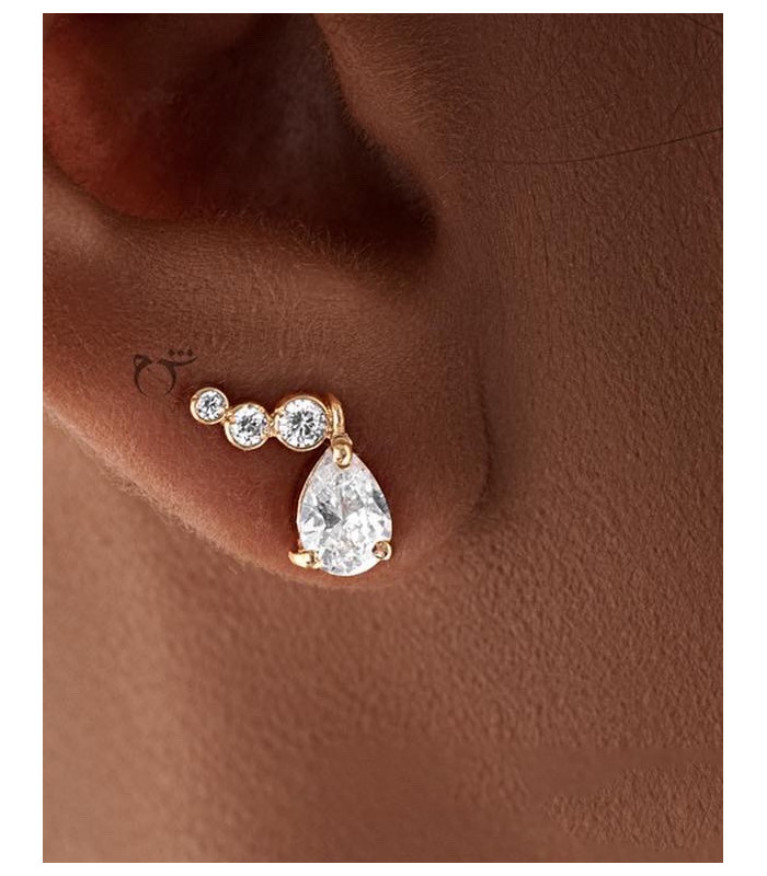 گوشواره ارمغان زیرکن - گالری شیدا مجد