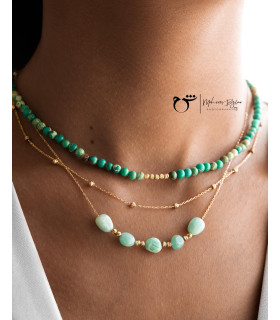 گردنبند 5 البرنارد و فیروزه - گالری شیدا مجد