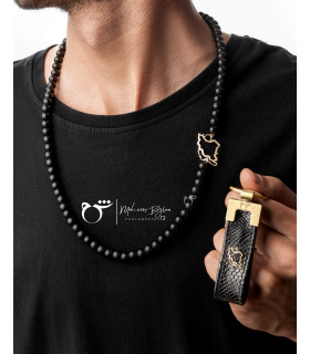 خرید گردنبند مردانه طلا طرح ایران توخالی اونیکس | گالری شیدا مجد