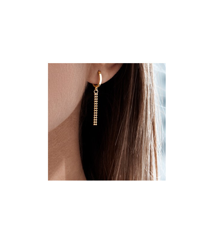 گوشواره حلقه ای طلا طرح پونتو - گالری شیدا مجد