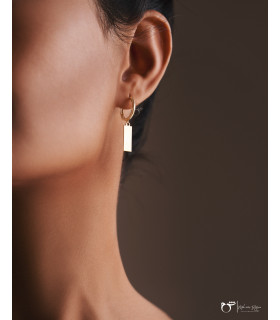 گوشواره هوک مستطیل پر و خالی-گالری شیدا مجد