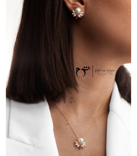 گردنبند مارکیز مروارید گارنت-گالری شیدا مجد