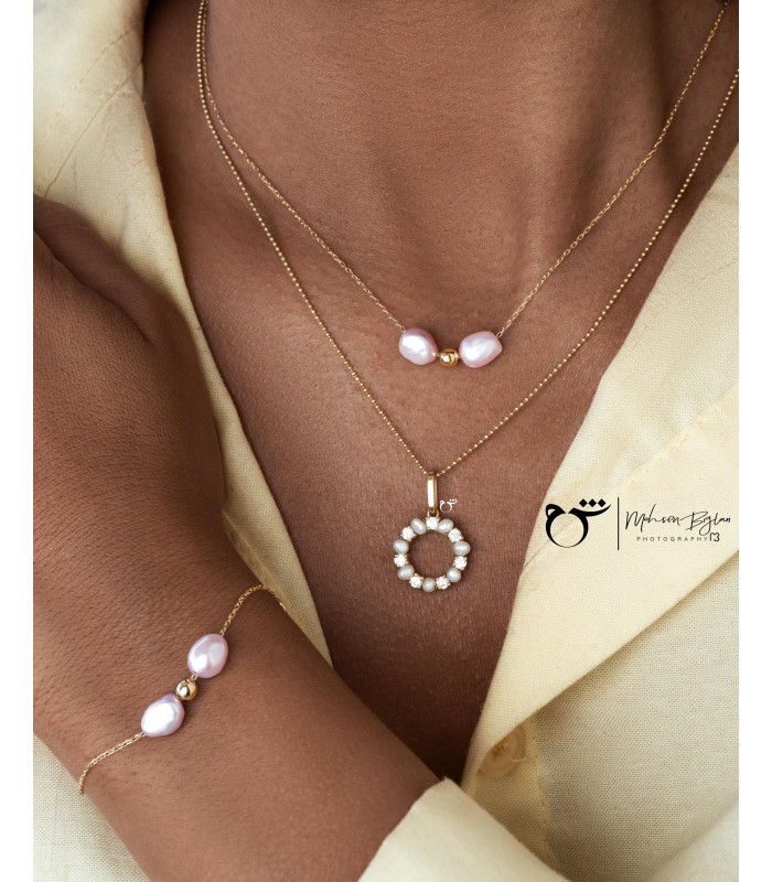 آویز نگین و مروارید-گالری شیدا مجد