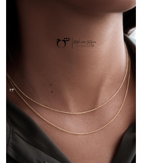 گردنبند زنجیر پنی 40 سانتی متر-گالری شیدا مجد