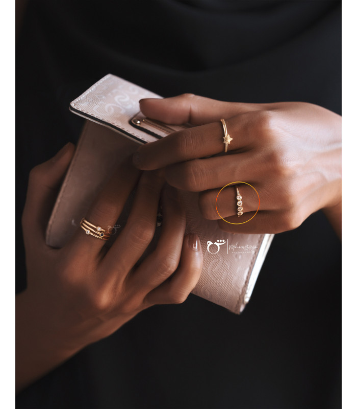 انگشتر 4 نگین زیرکن-گالری شیدا مجد