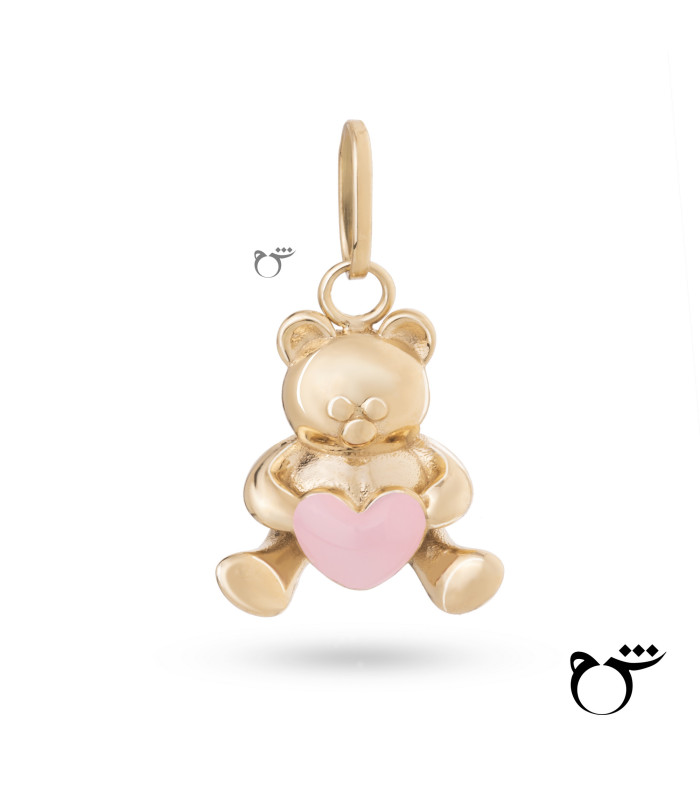 آویز تدی صورتی - گالری شیدا مجد