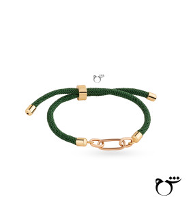 دستبند دولینک بندی سبز-گالری طلا شیدا مجد