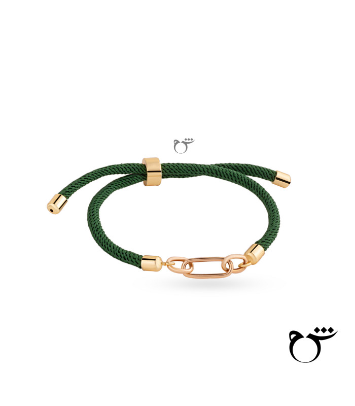 دستبند دولینک بندی سبز-گالری طلا شیدا مجد