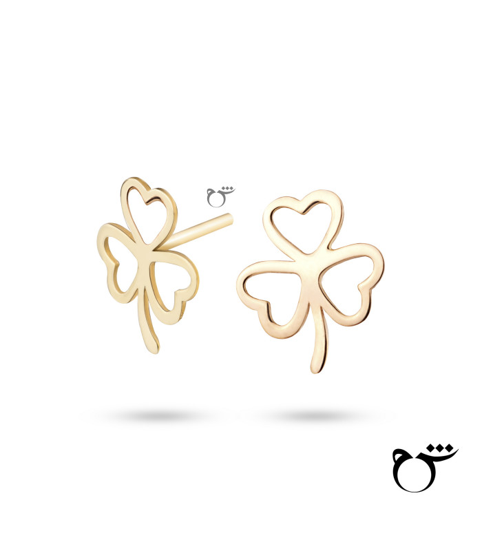 گوشواره شبدر تو خالی-گالری شیدا مجد