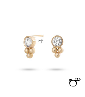 گوشواره گوارسه و نگین زیرکن - گالری شیدا مجد