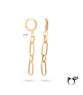 گوشواره حلقه ای طلا طرح دولینک-گالری شیدا مجد