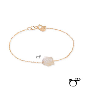 دستبند زنجیری طلا رز سفید