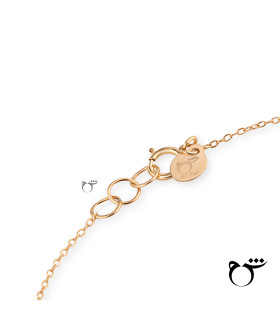 دستبند زنجیری طلا رز سفید