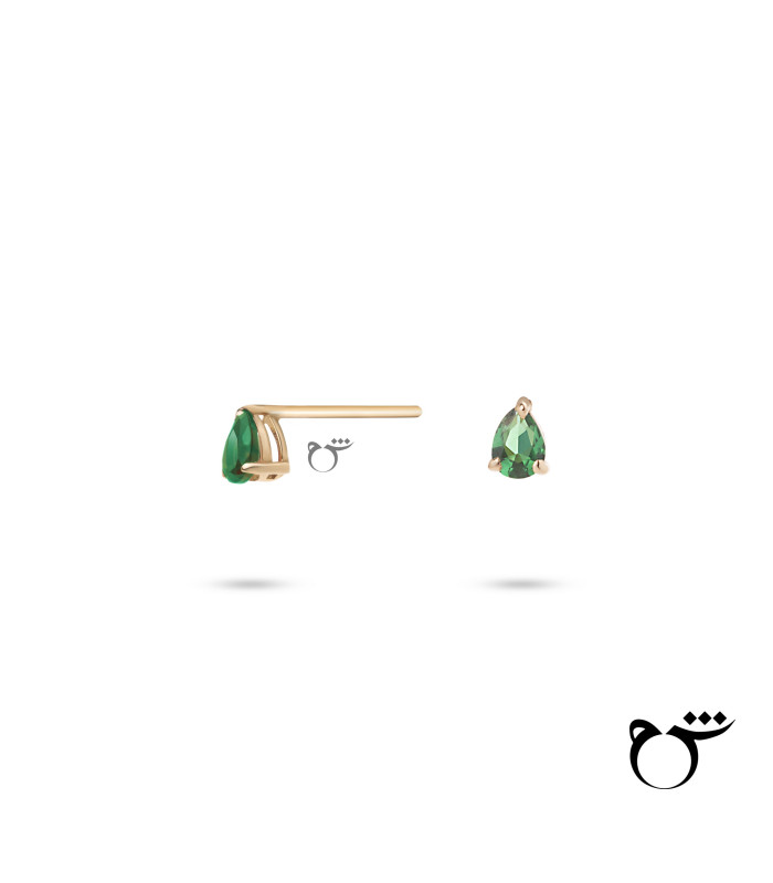 گوشواره اشک تورمالین ریز