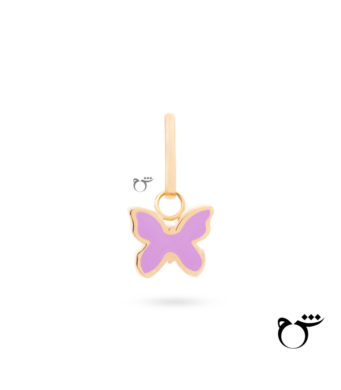 کودک آویز پروانه میناکاری بنفش