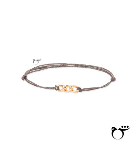 مردانه دستبند 3 کارتیه نخی لمه دودی-گالری شیدا مجد