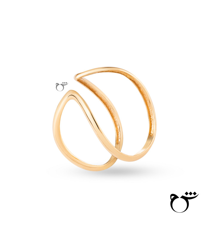 انگشتر دو مثلث خالی-گالری شیدا مجد