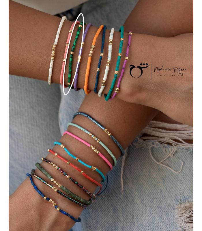 دستبند 4 البرنارد حدید سبز مشکی-گالری شیدا مجد