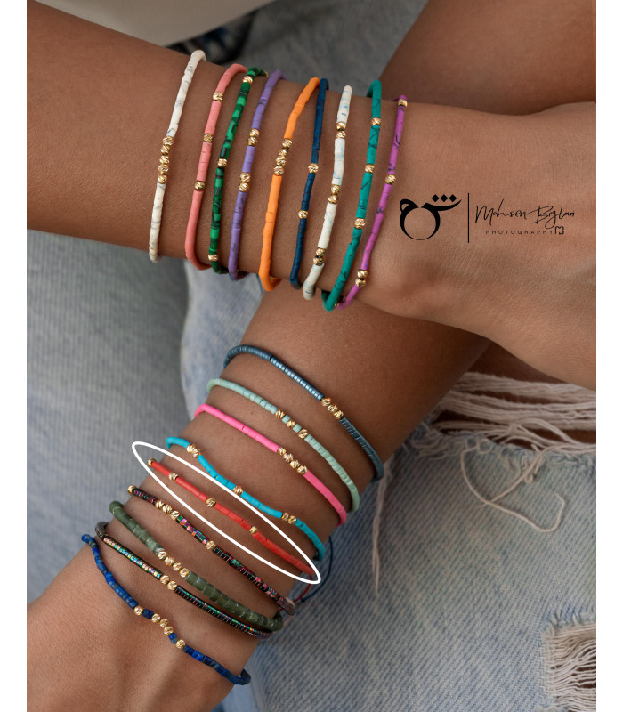 دستبند 4 البرنارد حدید قرمز-گالری شیدا مجد