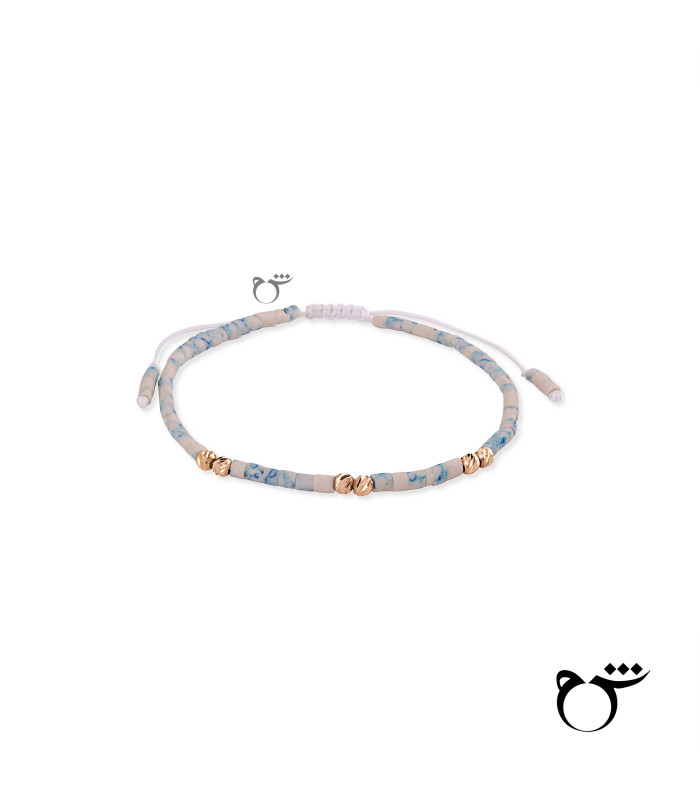 دستبند 6 البرنارد حدید سفید آبی-گالری شیدا مجد