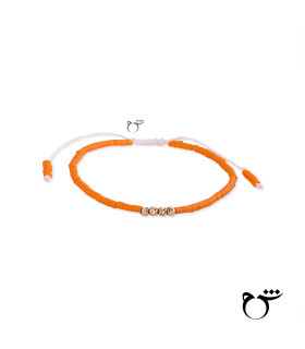 دستبند 4 البرنارد حدید نارنجی-گالری شیدا مجد