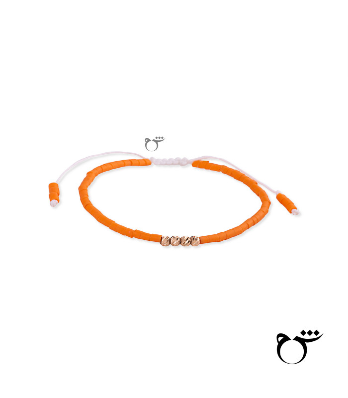 دستبند 4 البرنارد حدید نارنجی-گالری شیدا مجد