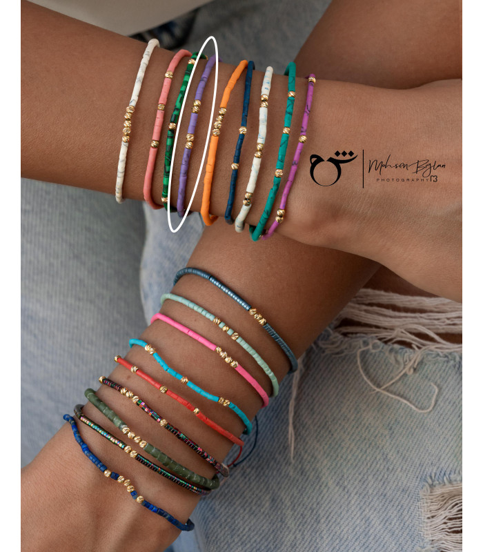 دستبند 4 البرنارد حدید بنفش-گالری شیدا مجد