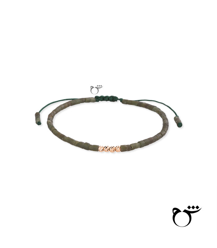 دستبند 4 البرنارد حدید سبز زیتونی-گالری شیدا مجد