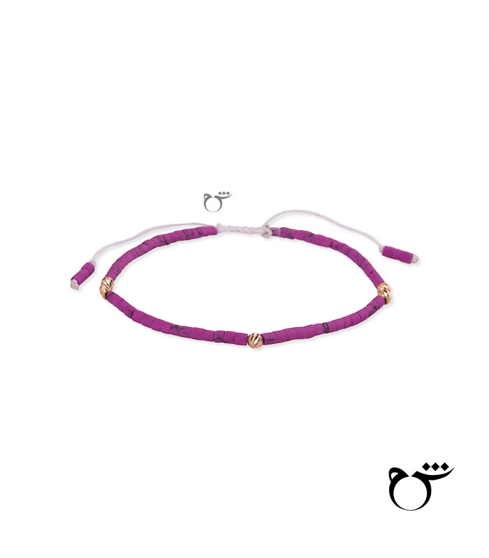 دستبند 5 البرنارد حدید ارغوانی-گالری شیدا مجد