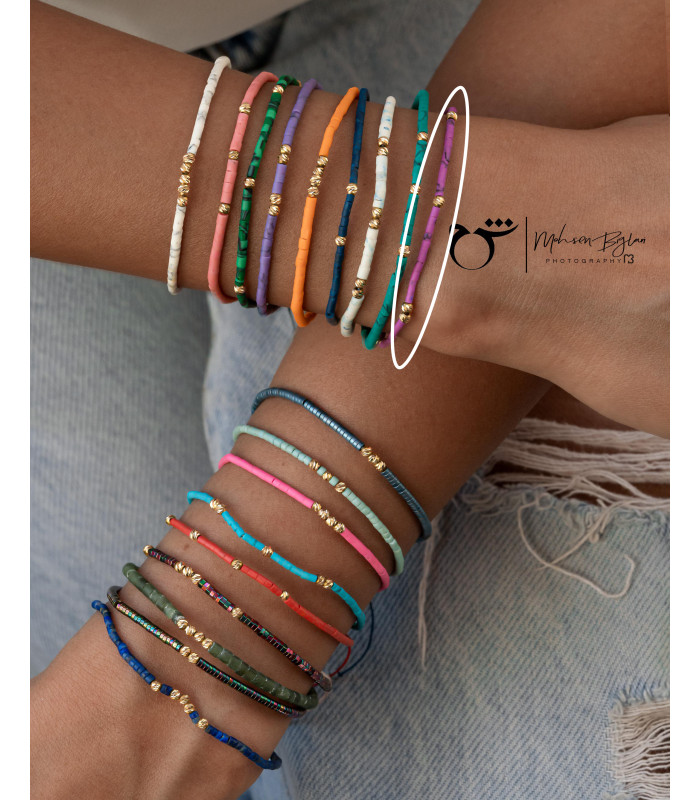 دستبند 5 البرنارد حدید ارغوانی-گالری شیدا مجد