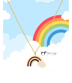 گردنبند کودکانه طلا طرح رنگین کمان - گالری شیدا مجد