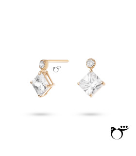 گوشواره تک نگین و پرنس زیرکن-گالری شیدا مجد