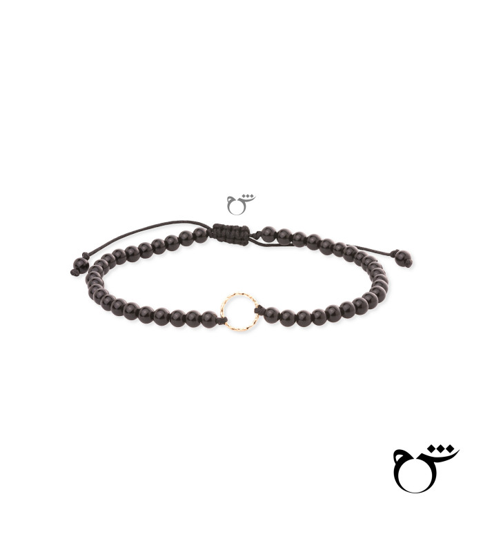 مردانه دستبند حلقه اونیکس براق-گالری شیدا مجد