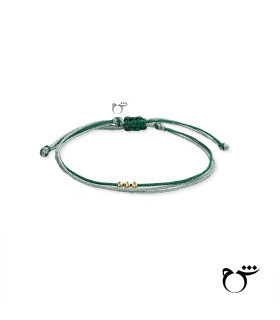 دستبند 3 البرنارد نخی لمه سبز تیره روشن-گالری شیدا مجد