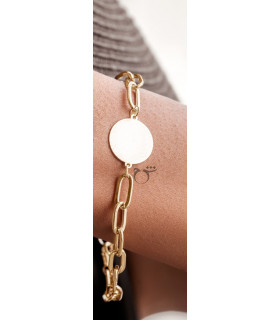 دستبند طلا لینک و سکه - گالری شیدا مجد